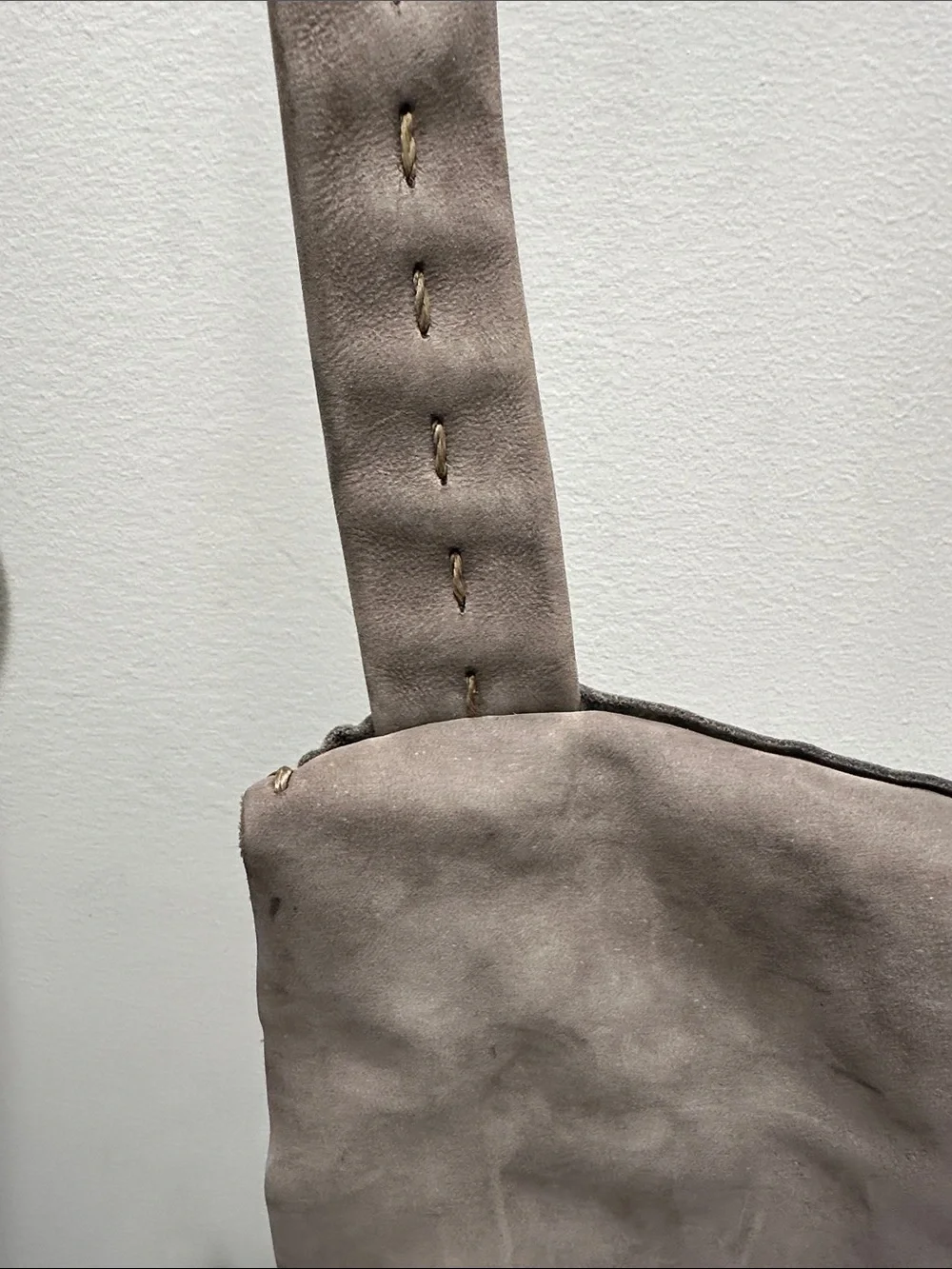 Everyday Suede Crossbody Tote in Taupe